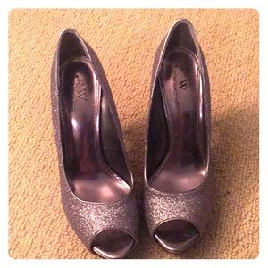 Silver Glitter high heels!!